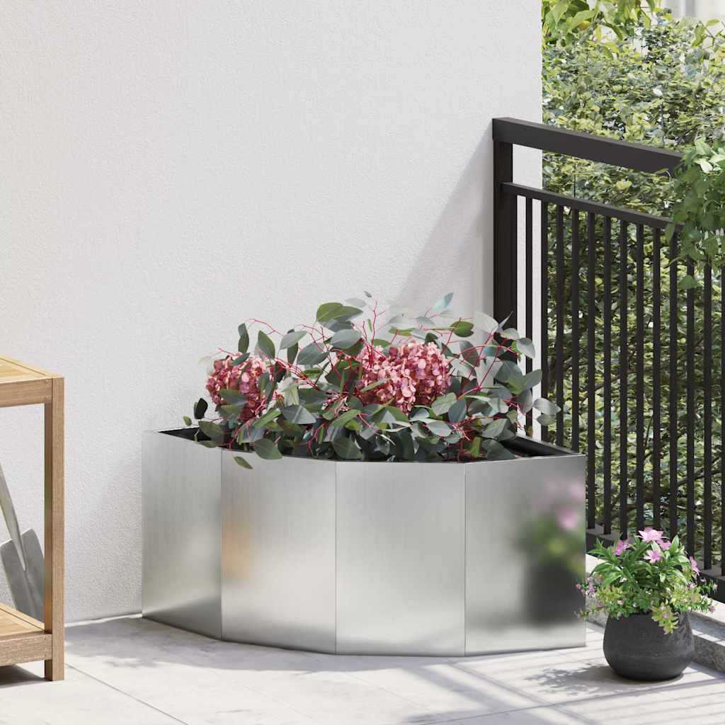 vidaXL Hoek Plantbak Zwart 60 x 60 x 35 cm Staal