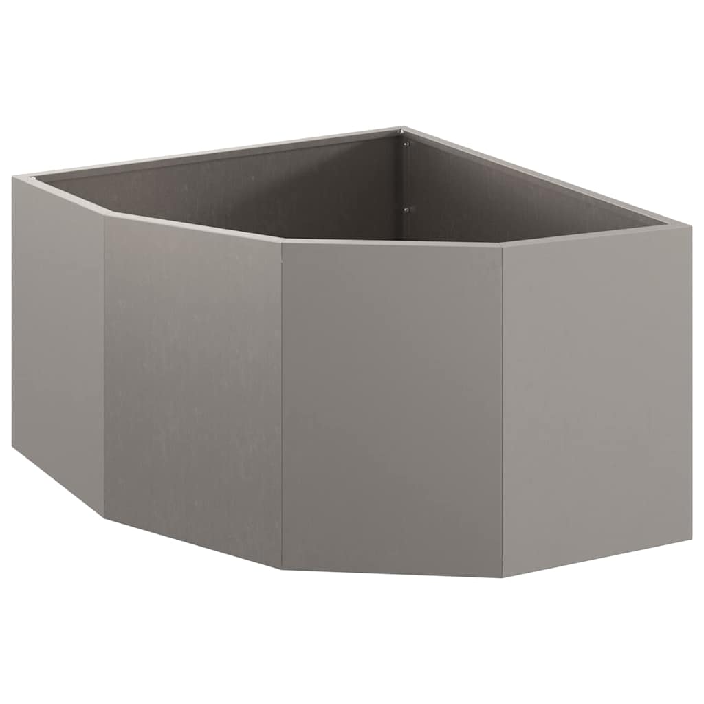 vidaXL Hoek Plantbak Zwart 60 x 60 x 35 cm Staal