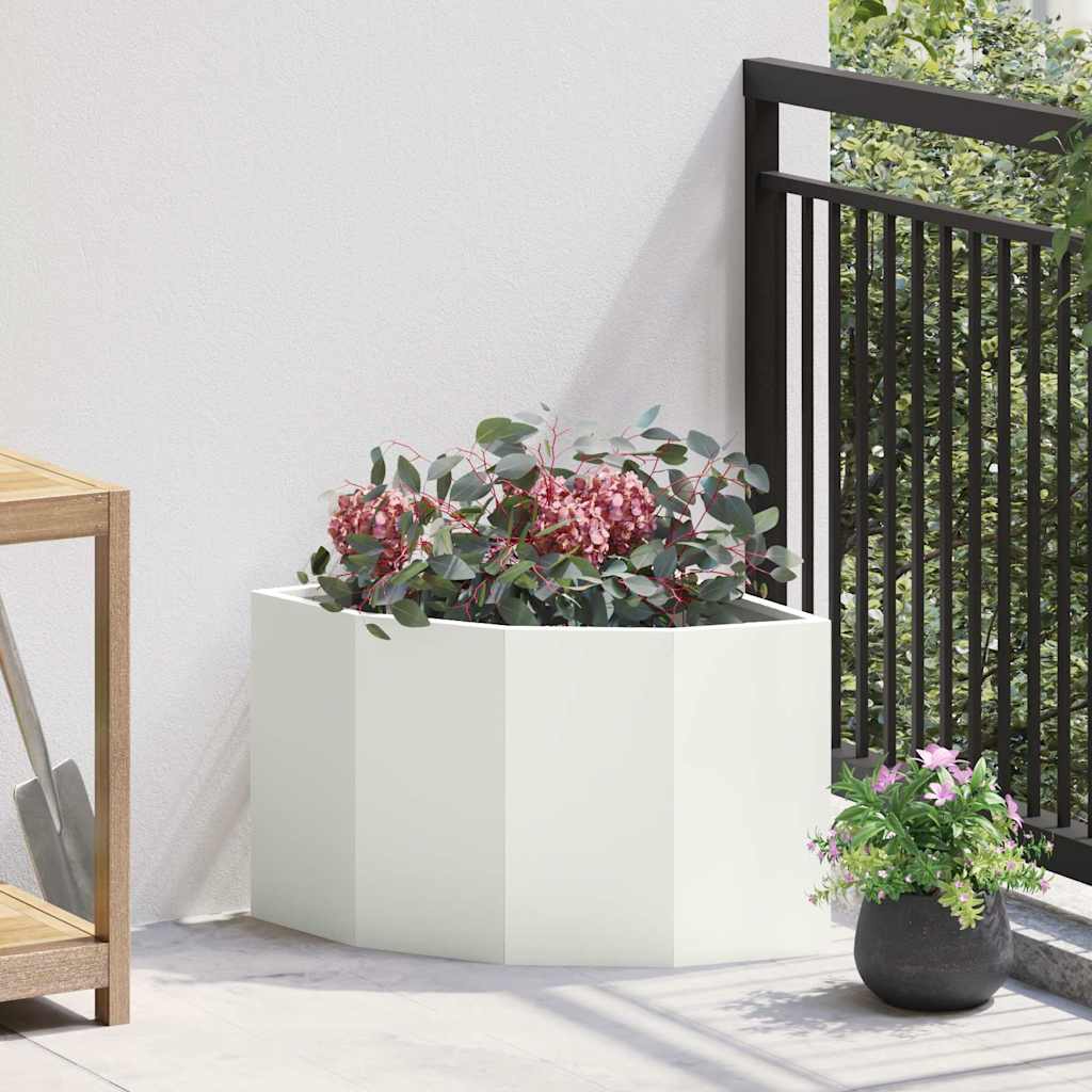 vidaXL Hoek Plantbak Zwart 60 x 60 x 35 cm Staal