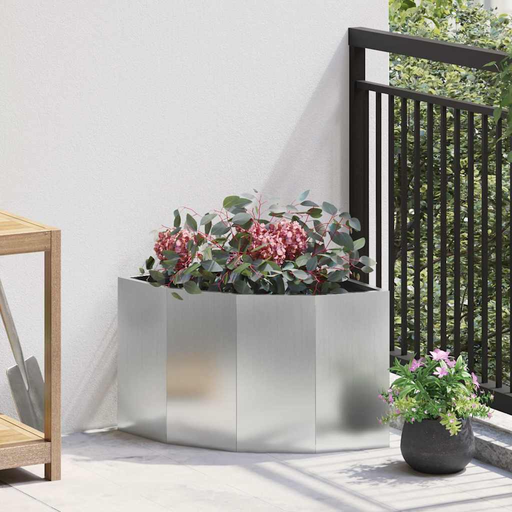 vidaXL Hoek Plantbak Zwart 60 x 60 x 35 cm Staal