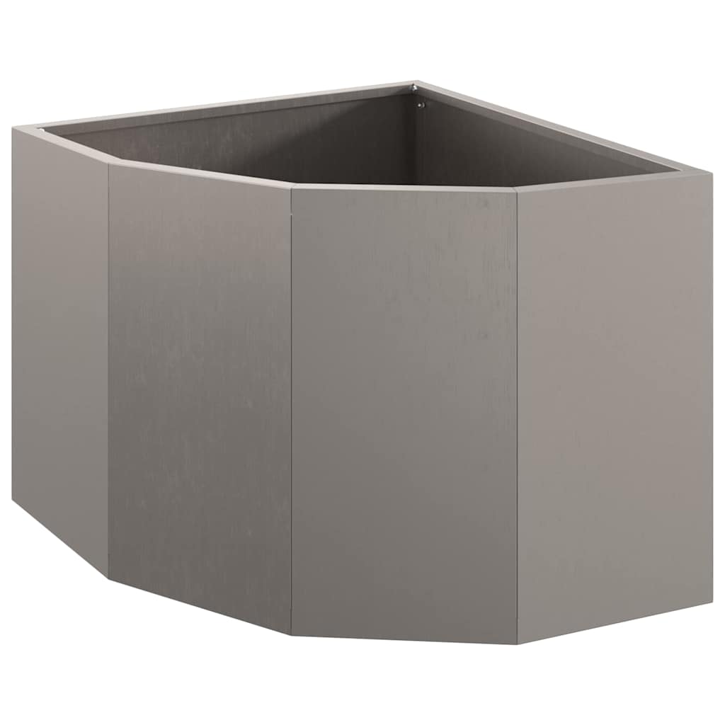 vidaXL Hoek Plantbak Zwart 60 x 60 x 35 cm Staal