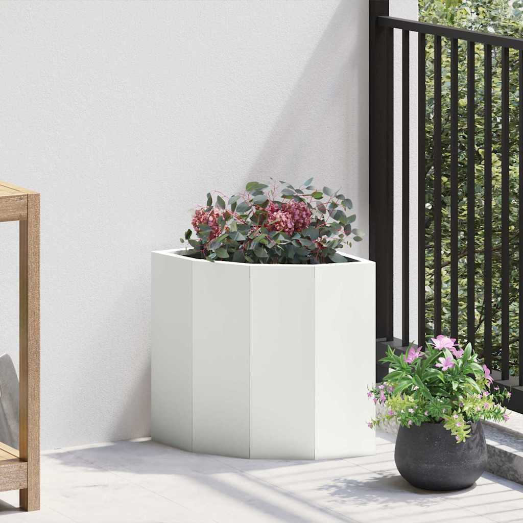 vidaXL Hoek Plantbak Zwart 60 x 60 x 35 cm Staal