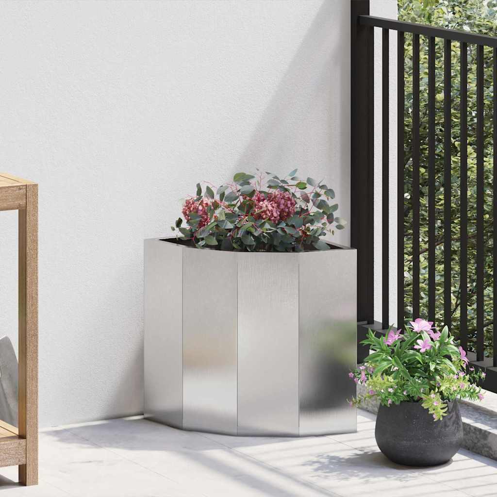 vidaXL Hoek Plantbak Zwart 60 x 60 x 35 cm Staal