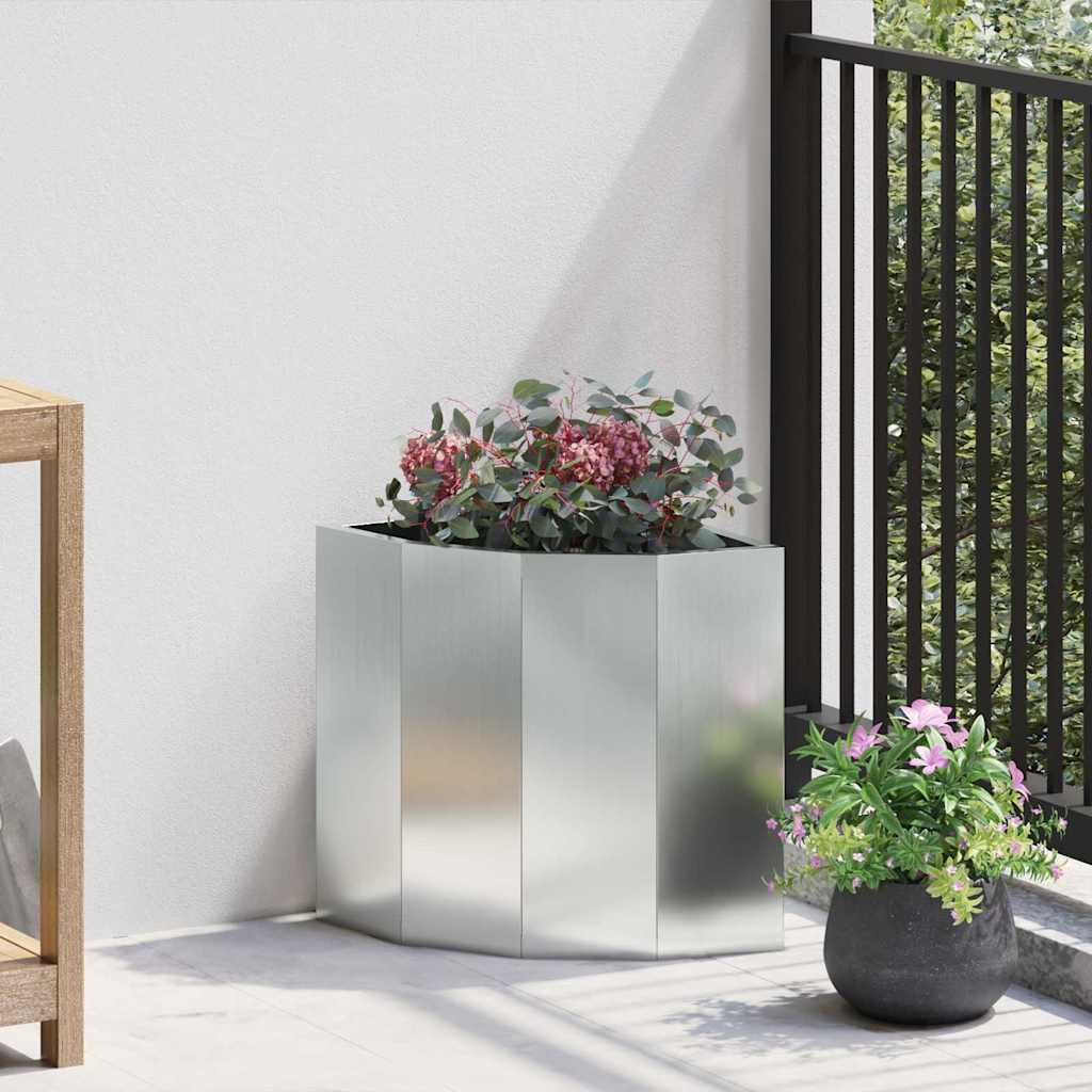 vidaXL Hoek Plantbak Zwart 60 x 60 x 35 cm Staal