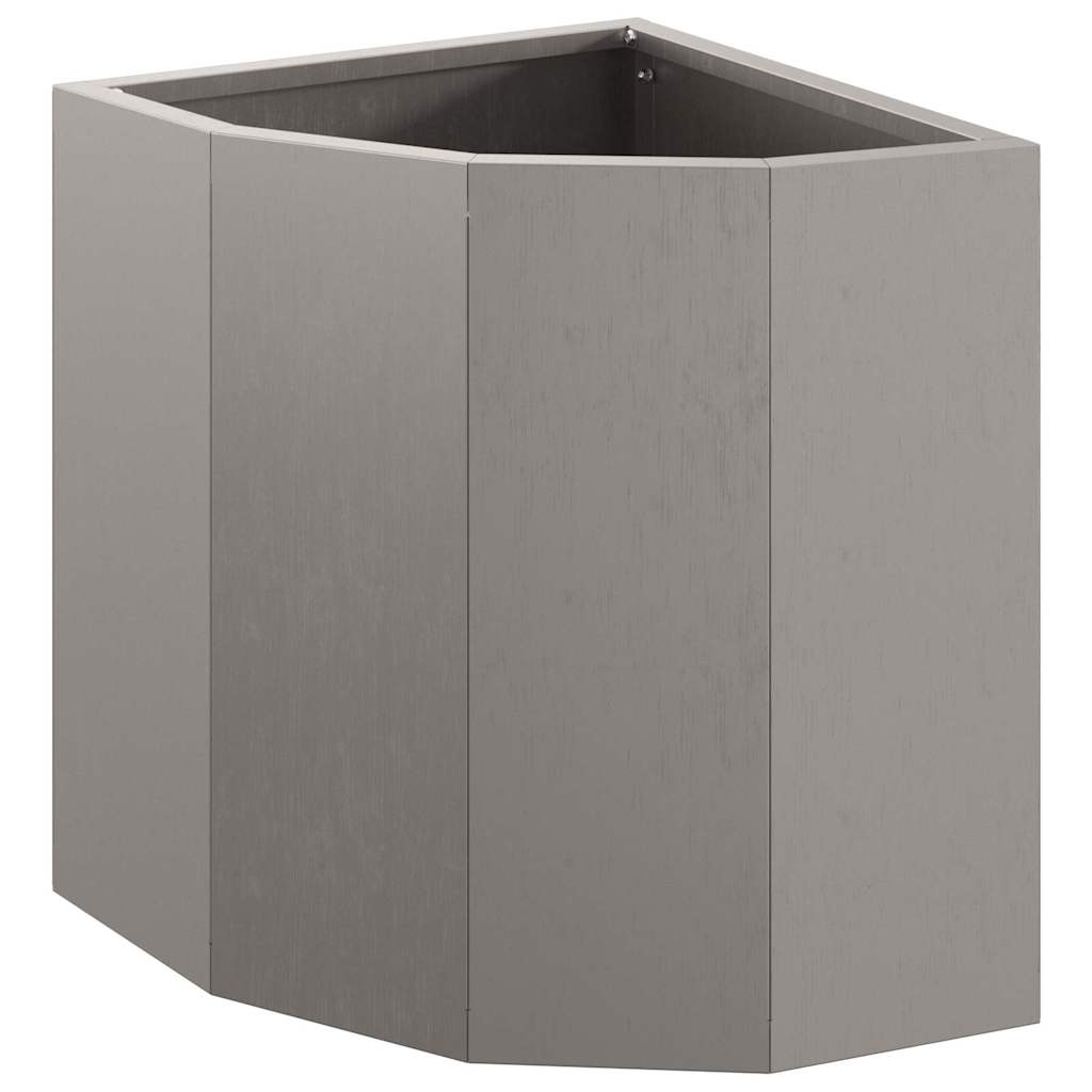 vidaXL Hoek Plantbak Zwart 60 x 60 x 35 cm Staal