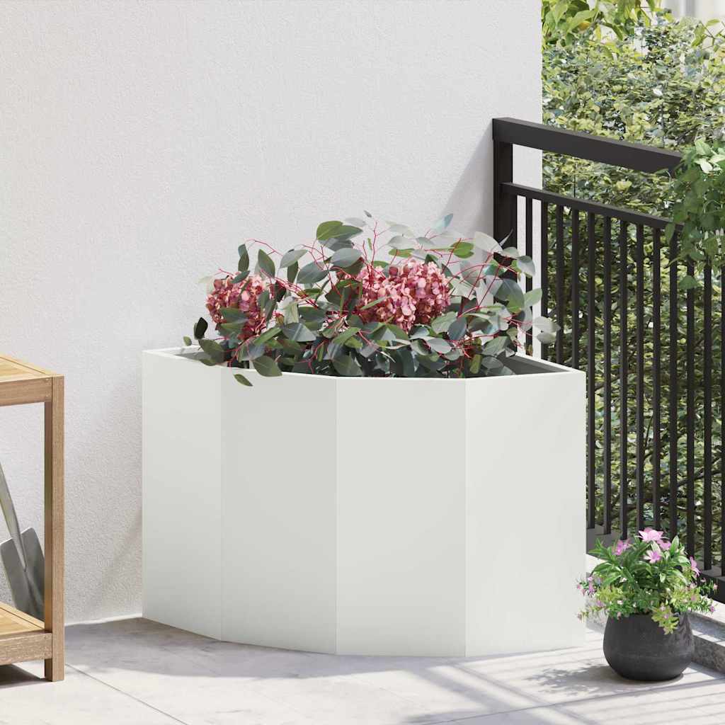 vidaXL Hoek Plantbak Zwart 60 x 60 x 35 cm Staal