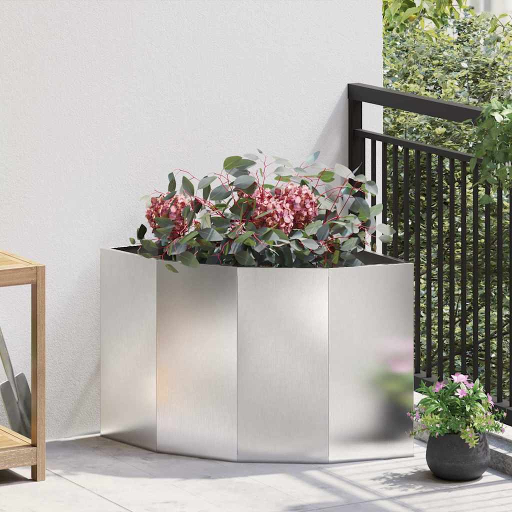 vidaXL Hoek Plantbak Zwart 60 x 60 x 35 cm Staal
