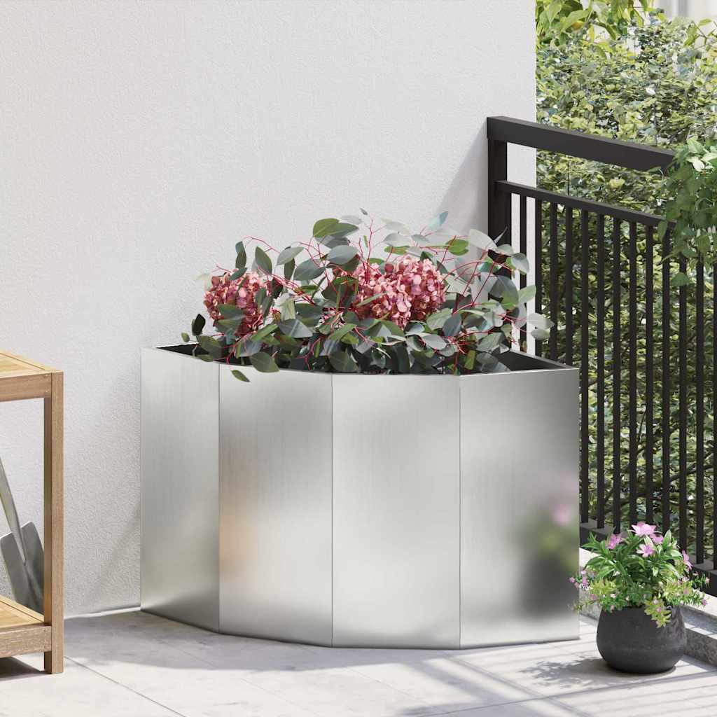 vidaXL Hoek Plantbak Zwart 60 x 60 x 35 cm Staal