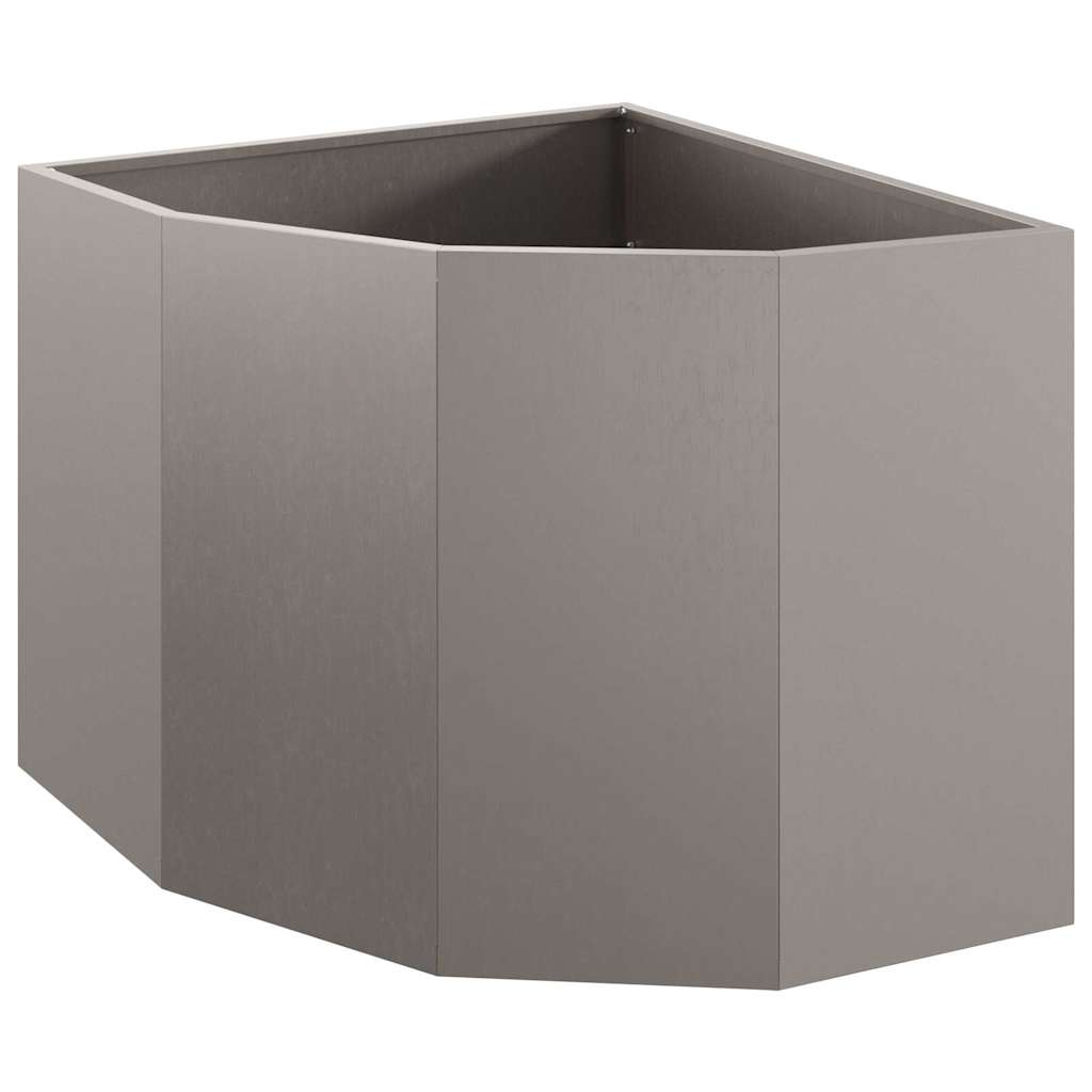vidaXL Hoek Plantbak Zwart 60 x 60 x 35 cm Staal