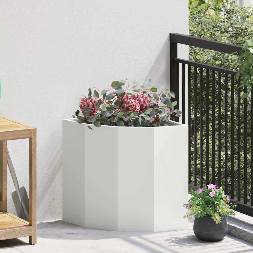 vidaXL Hoek Plantbak Zwart 60 x 60 x 35 cm Staal