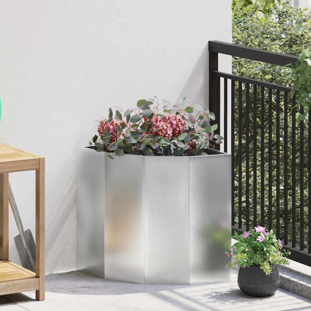 vidaXL Hoek Plantbak Zwart 60 x 60 x 35 cm Staal