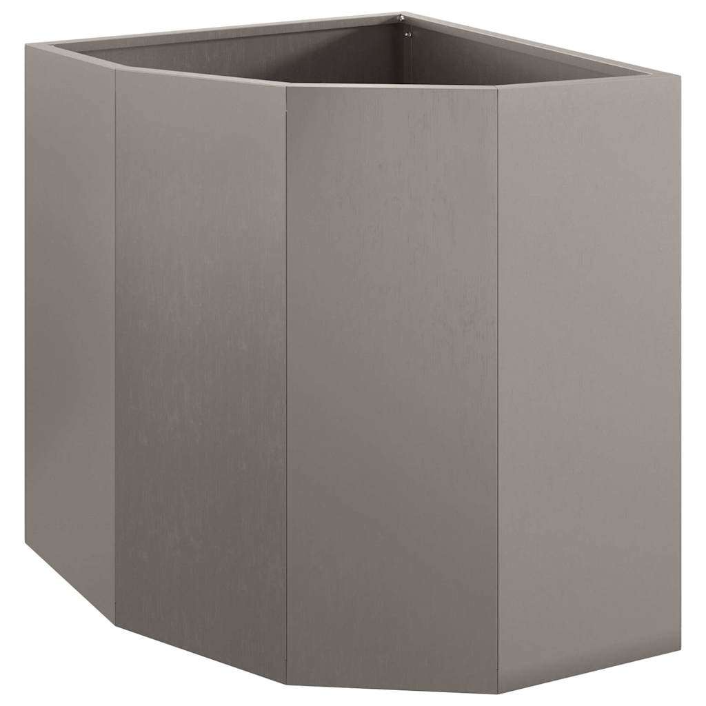 vidaXL Hoek Plantbak Zwart 60 x 60 x 35 cm Staal