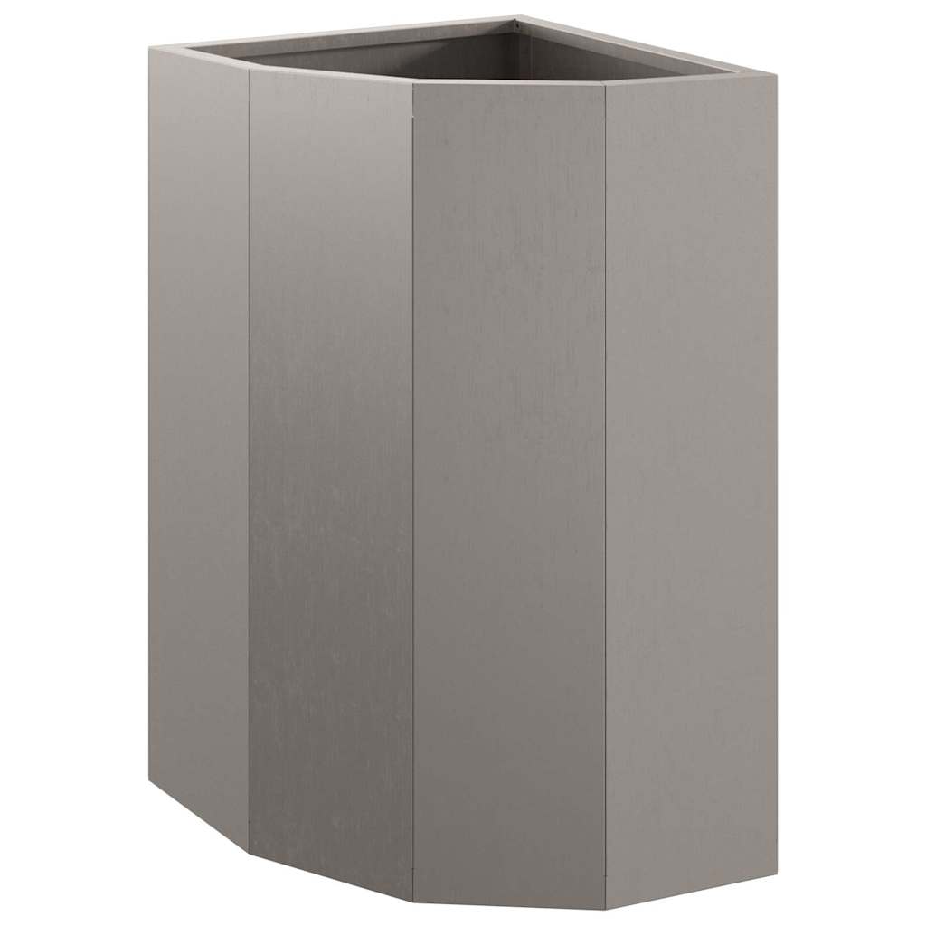 vidaXL Hoek Plantbak Zwart 60 x 60 x 35 cm Staal