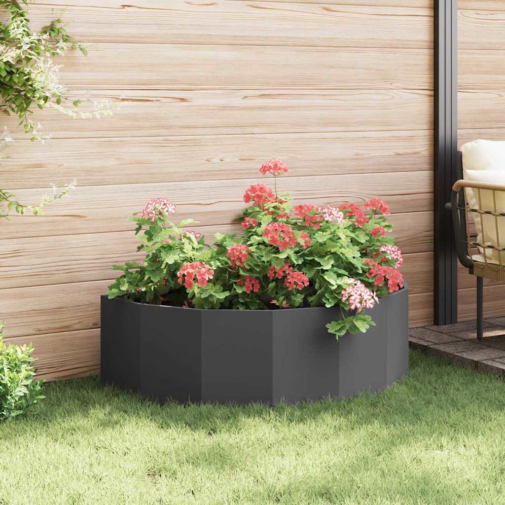 vidaXL Plantenbak Zwart 120 x 60 x 35 cm Staal