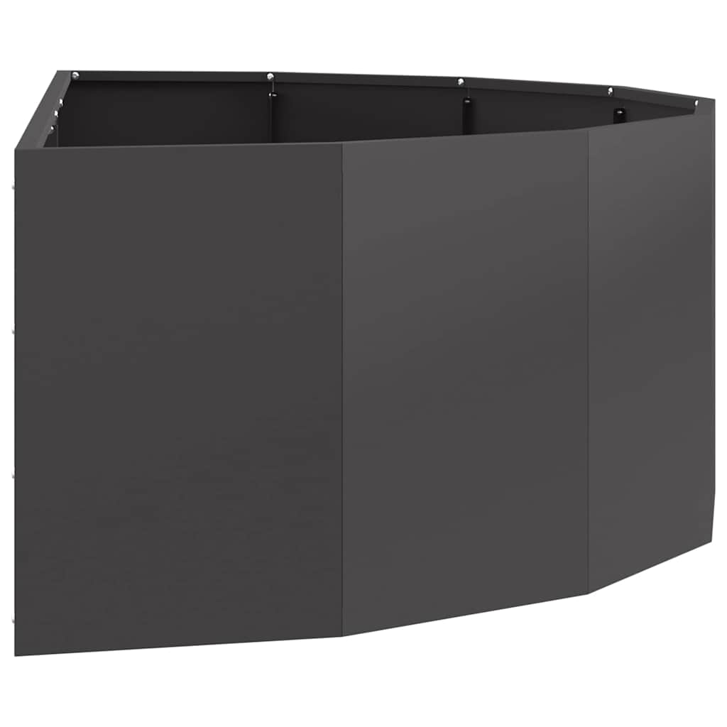 vidaXL Plantenbak Zwart 120 x 60 x 35 cm Staal