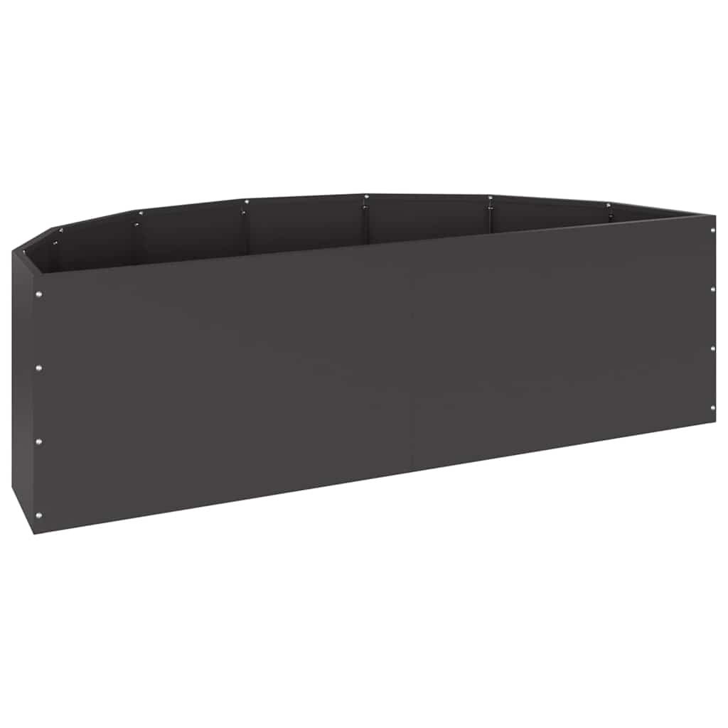 vidaXL Plantenbak Zwart 120 x 60 x 35 cm Staal