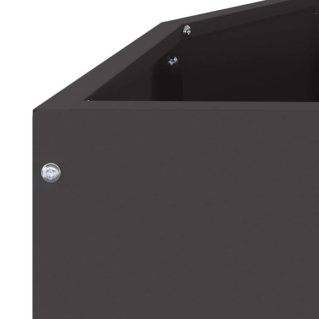 vidaXL Plantenbak Zwart 120 x 60 x 35 cm Staal