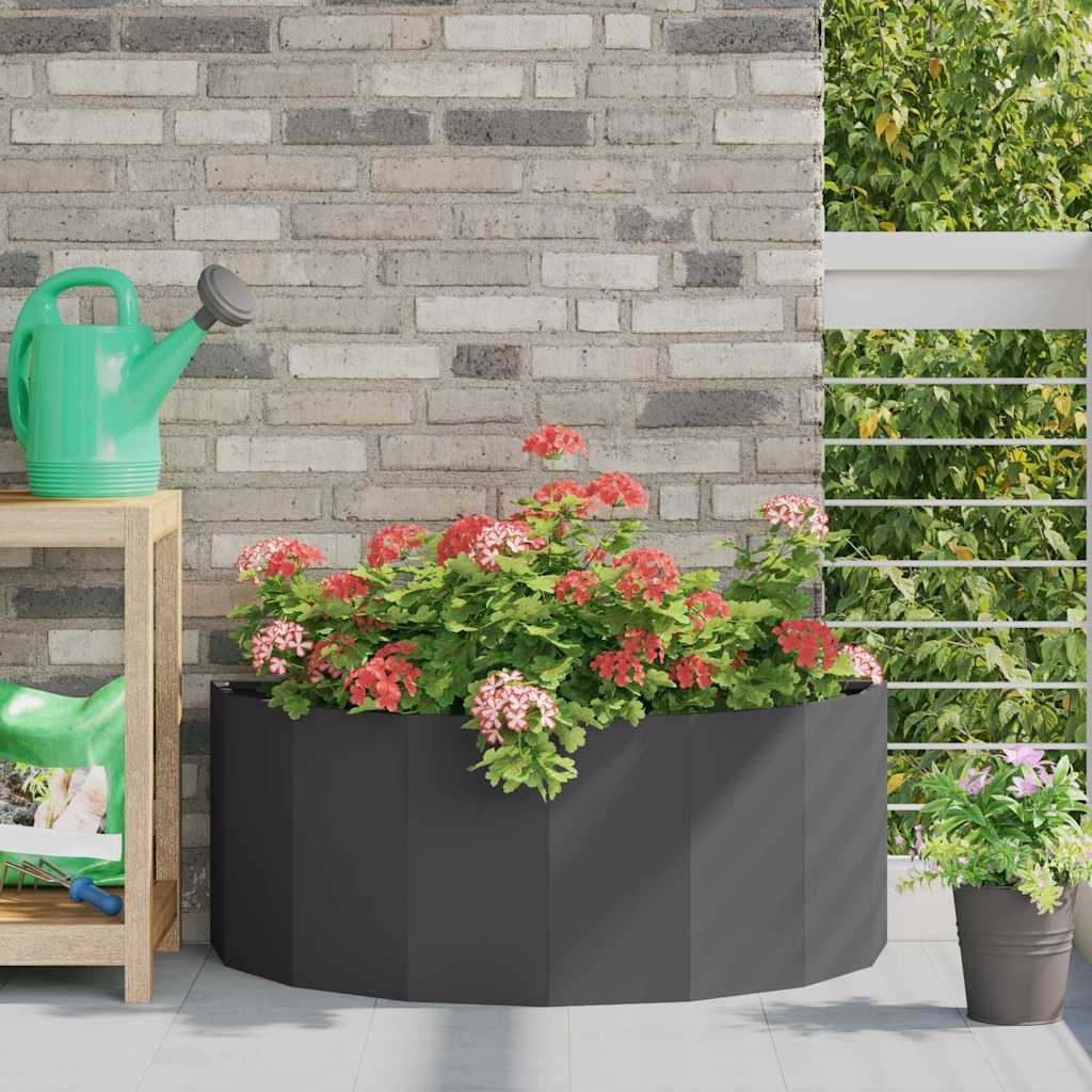 vidaXL Plantenbak Zwart 120 x 60 x 35 cm Staal