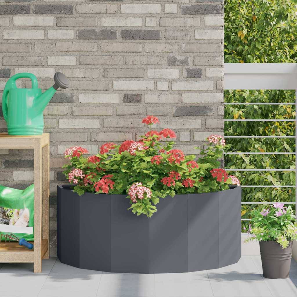 vidaXL Plantenbak Zwart 120 x 60 x 35 cm Staal
