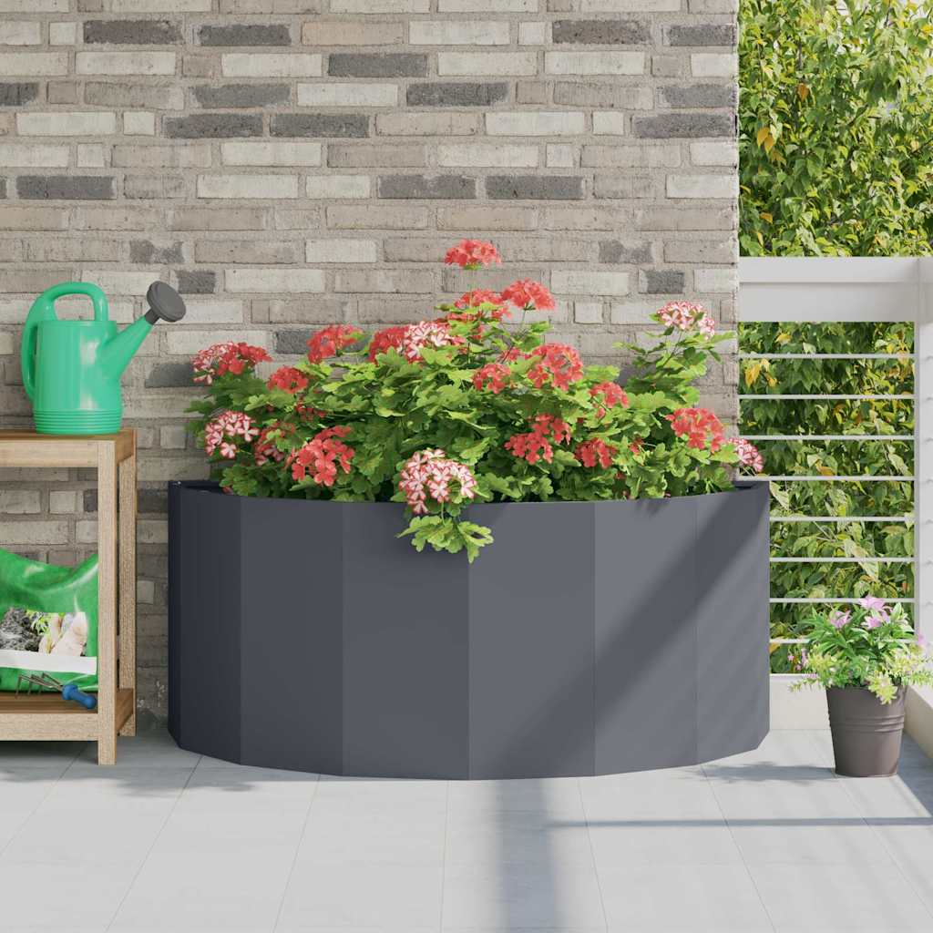 vidaXL Plantenbak Zwart 120 x 60 x 35 cm Staal