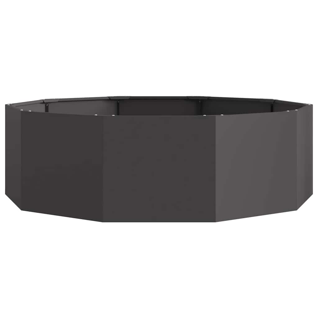 vidaXL Plantenbak Zwart 120 x 120 x 35 cm Staal