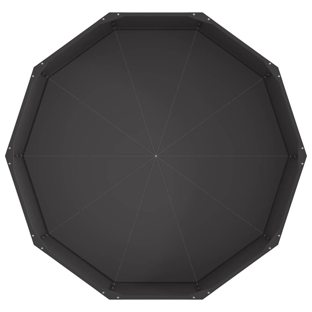 vidaXL Plantenbak Zwart 120 x 120 x 35 cm Staal