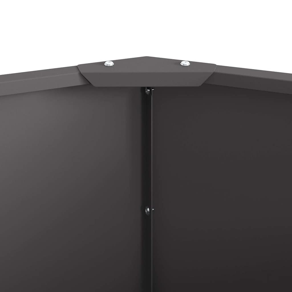 vidaXL Plantenbak Zwart 120 x 120 x 35 cm Staal