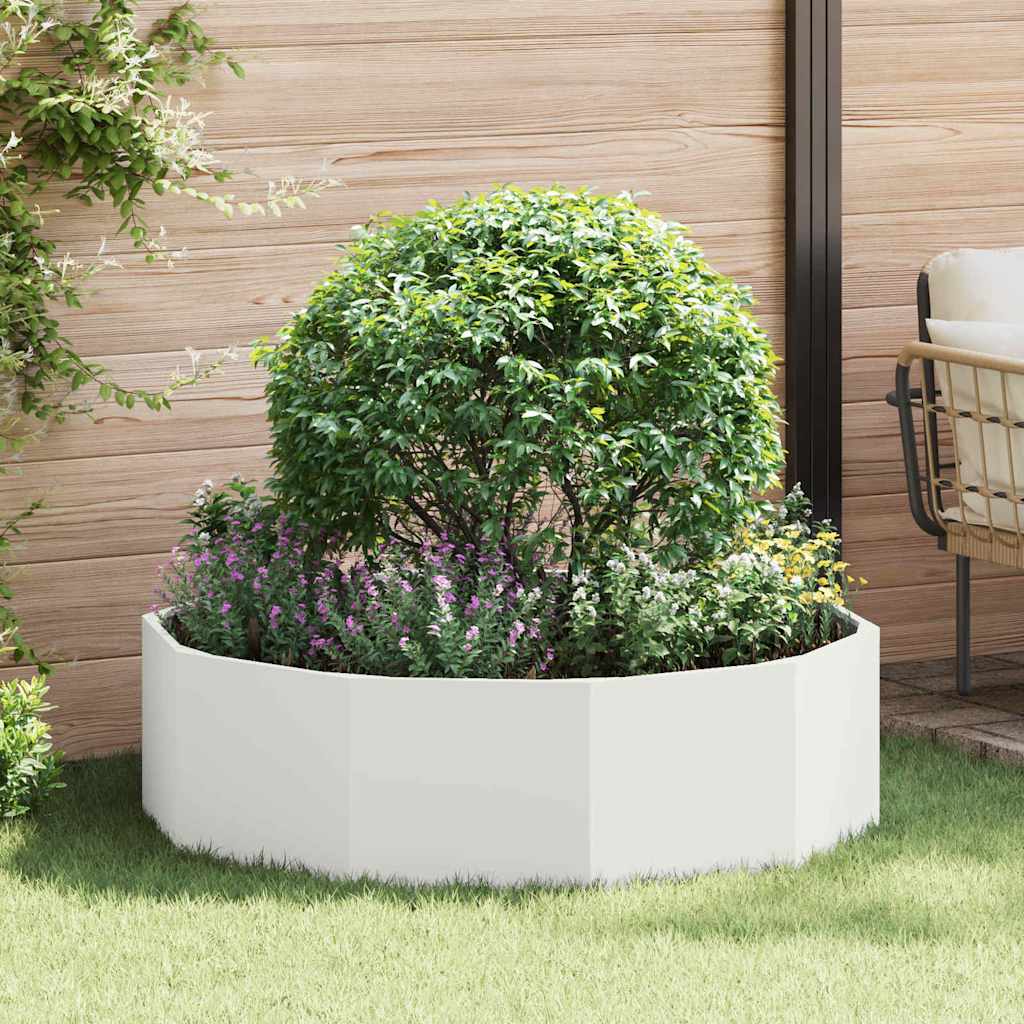 vidaXL Plantenbak Zwart 120 x 120 x 35 cm Staal