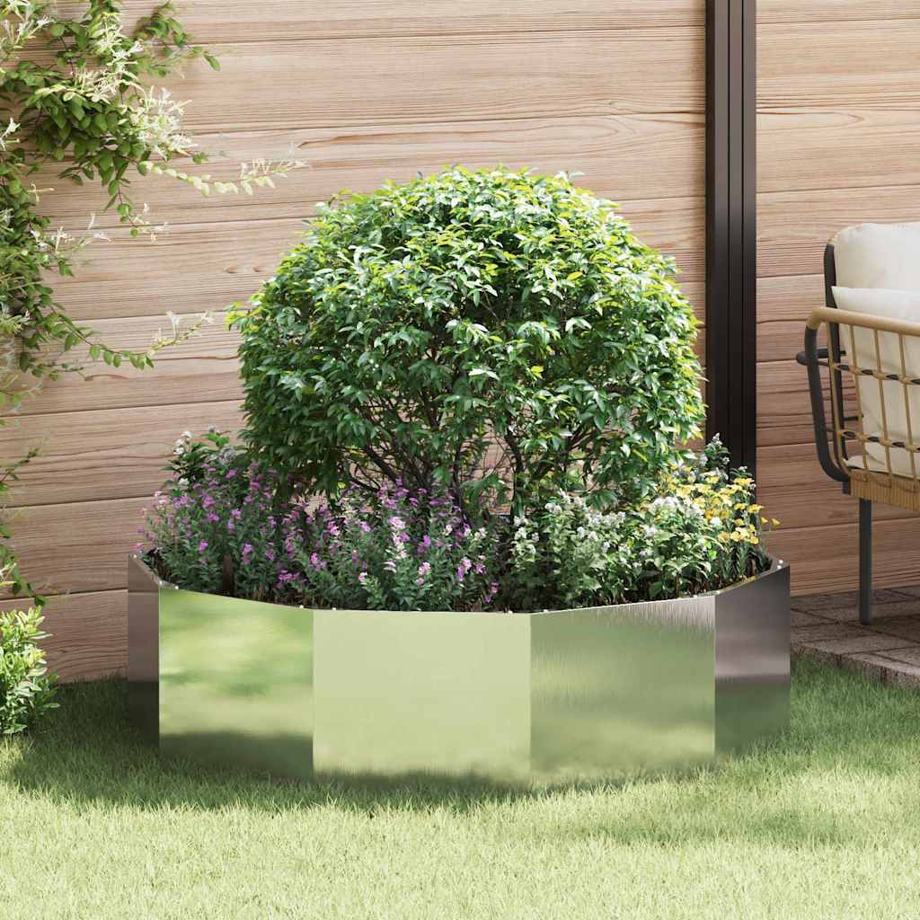 vidaXL Plantenbak Zwart 120 x 120 x 35 cm Staal