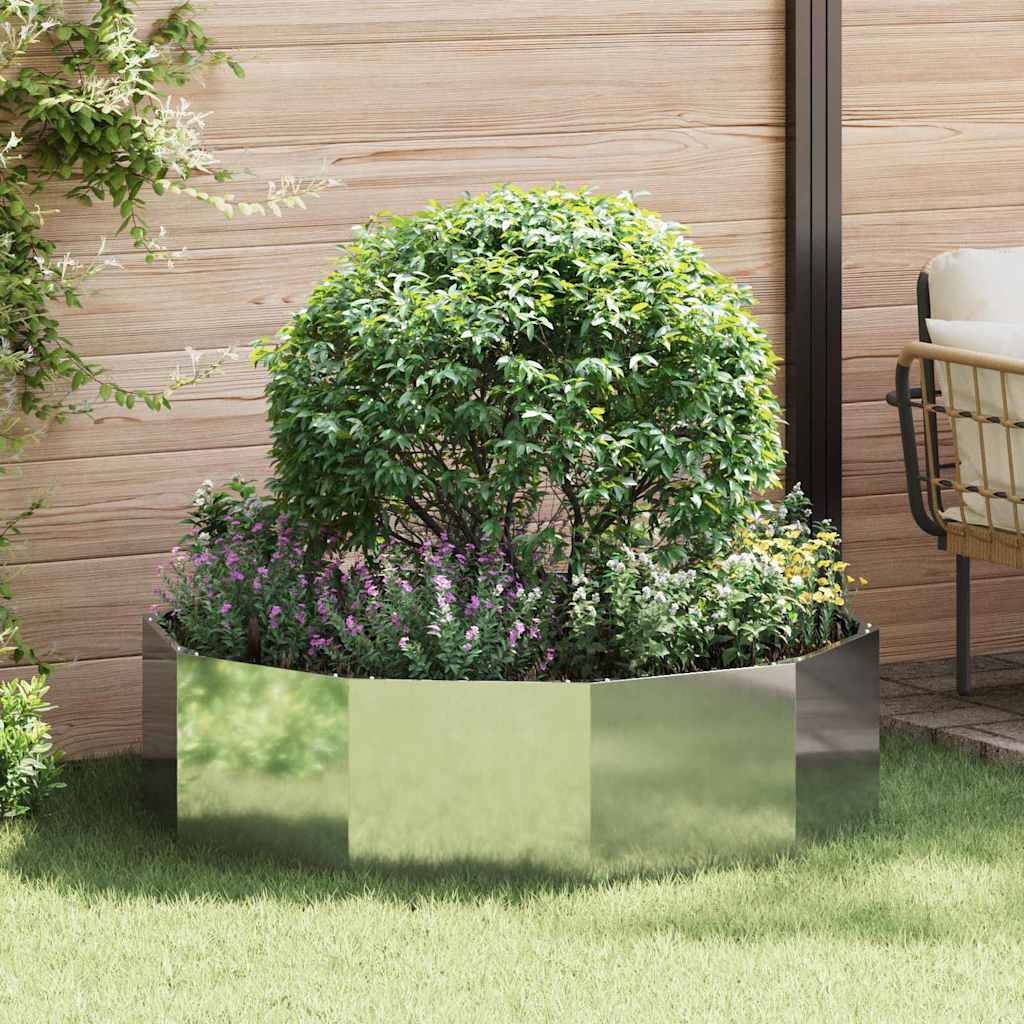vidaXL Plantenbak Zwart 120 x 120 x 35 cm Staal