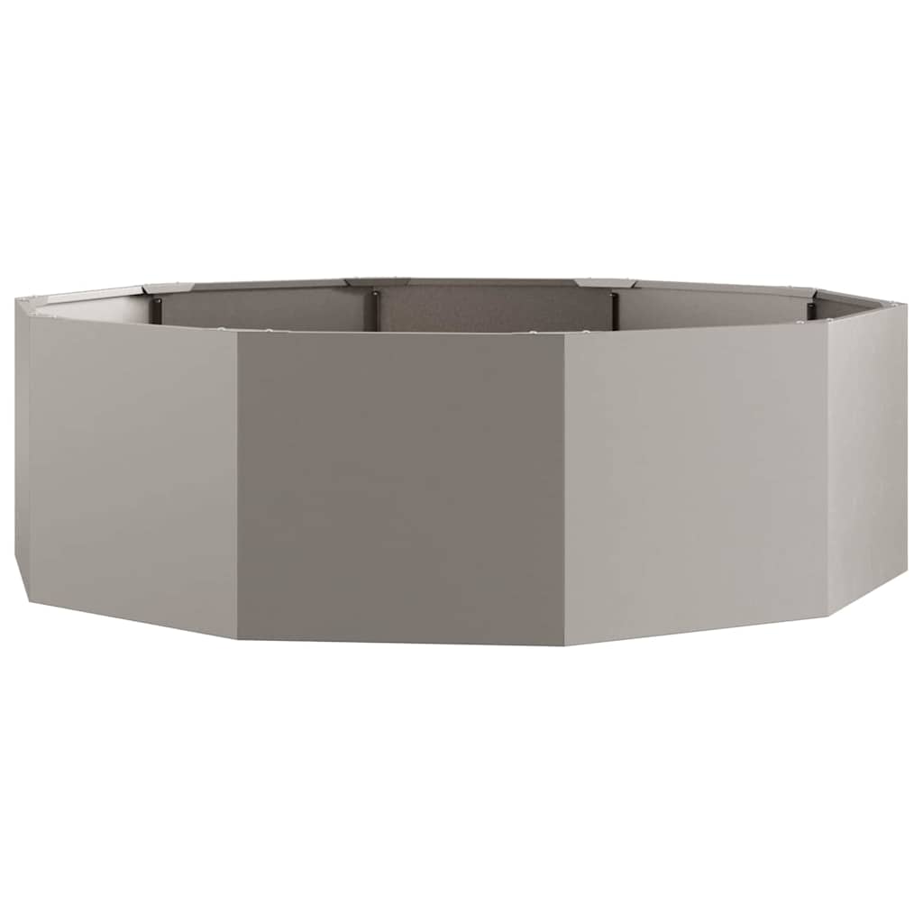 vidaXL Plantenbak Zwart 120 x 120 x 35 cm Staal