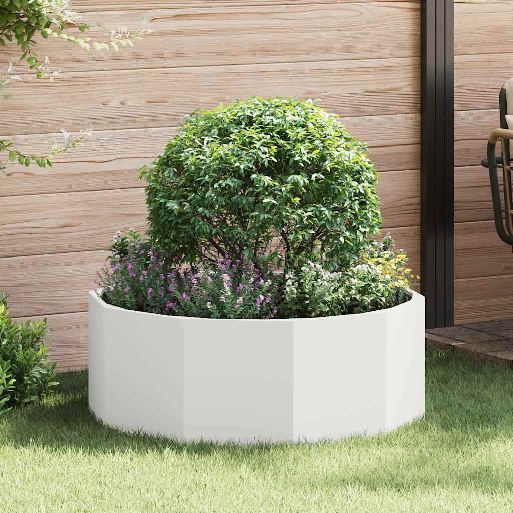 vidaXL Plantenbak Zwart 120 x 120 x 35 cm Staal