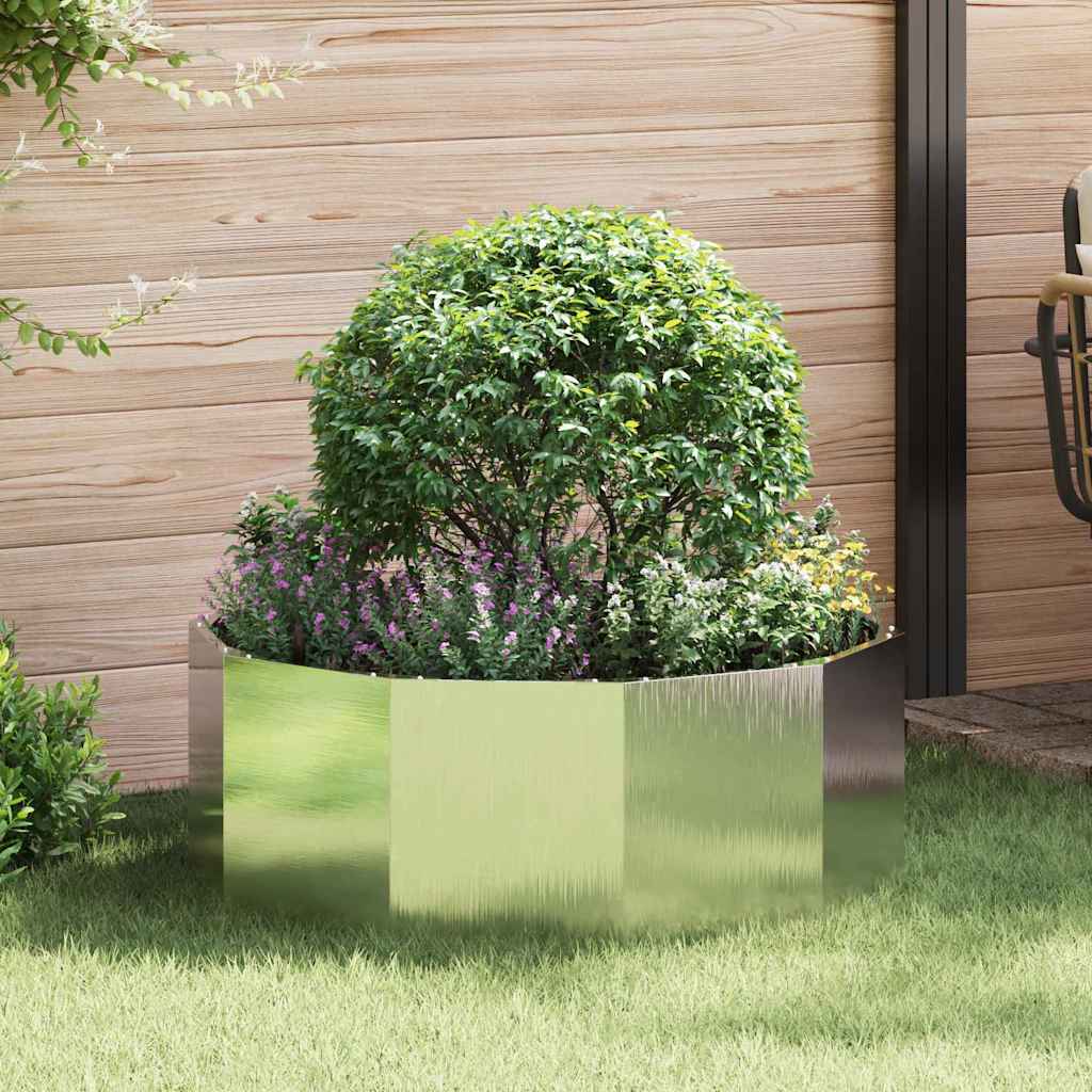 vidaXL Plantenbak Zwart 120 x 120 x 35 cm Staal