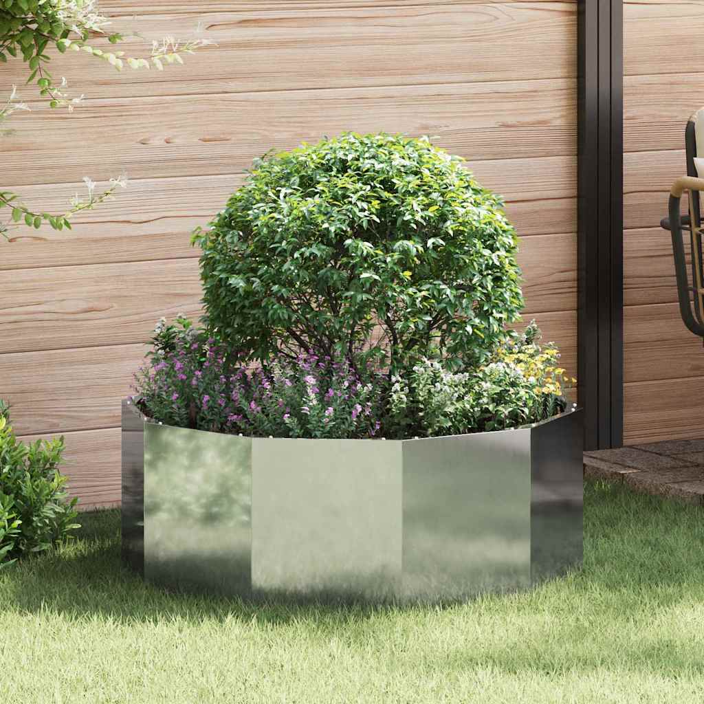 vidaXL Plantenbak Zwart 120 x 120 x 35 cm Staal