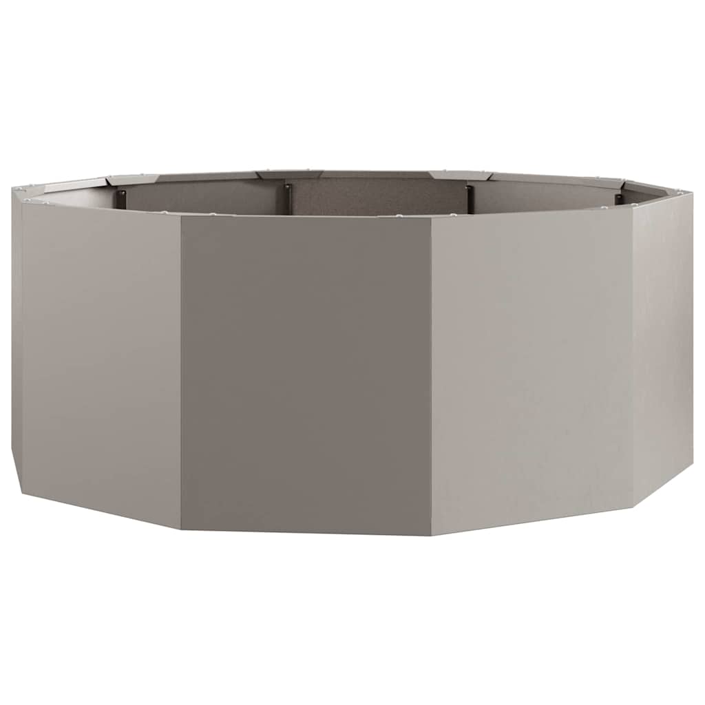 vidaXL Plantenbak Zwart 120 x 120 x 35 cm Staal