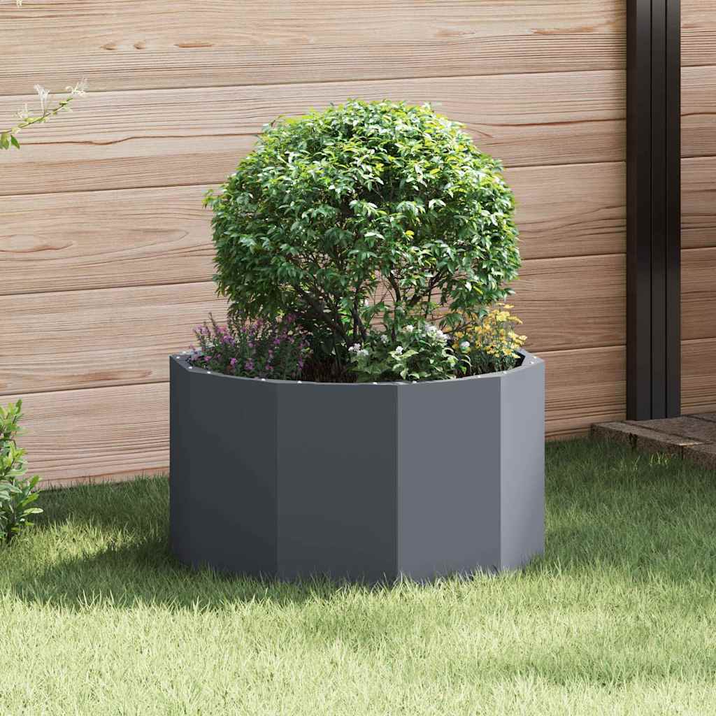 vidaXL Plantenbak Zwart 120 x 120 x 35 cm Staal