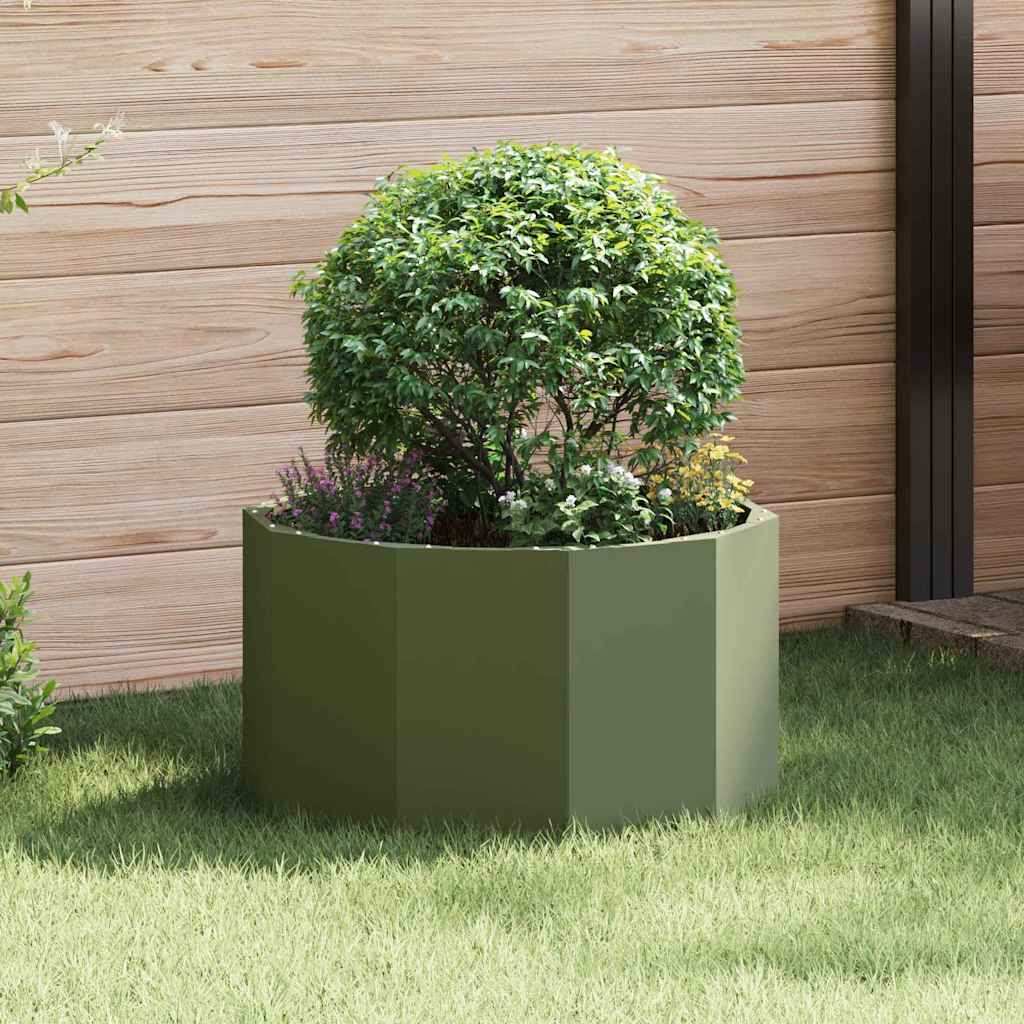 vidaXL Plantenbak Zwart 120 x 120 x 35 cm Staal