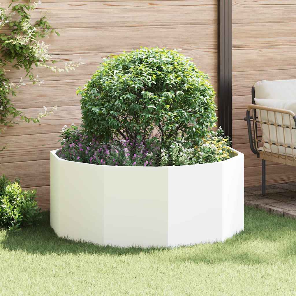 vidaXL Plantenbak Zwart 120 x 120 x 35 cm Staal