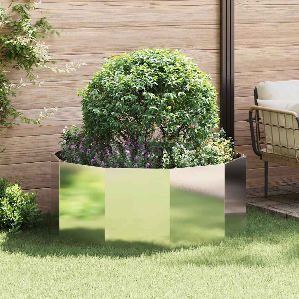 vidaXL Plantenbak Zwart 120 x 120 x 35 cm Staal