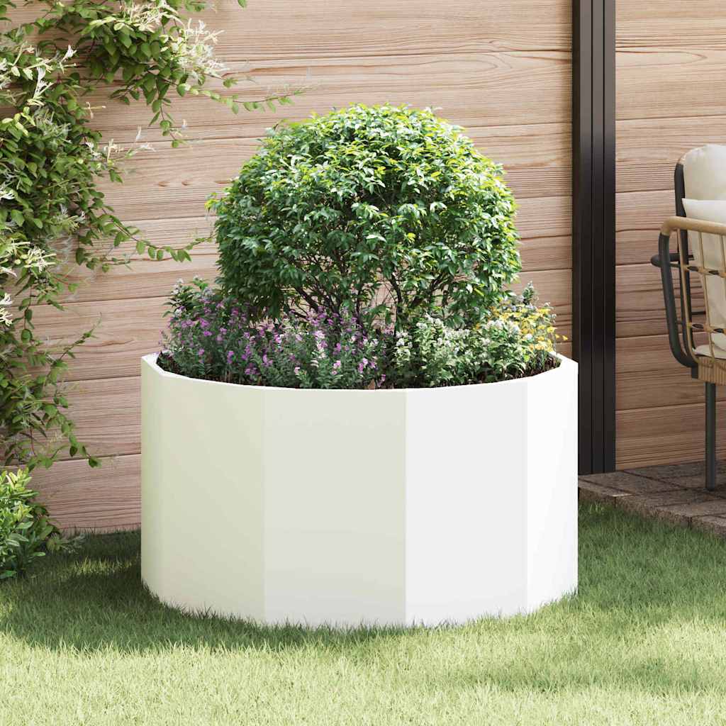 vidaXL Plantenbak Zwart 120 x 120 x 35 cm Staal