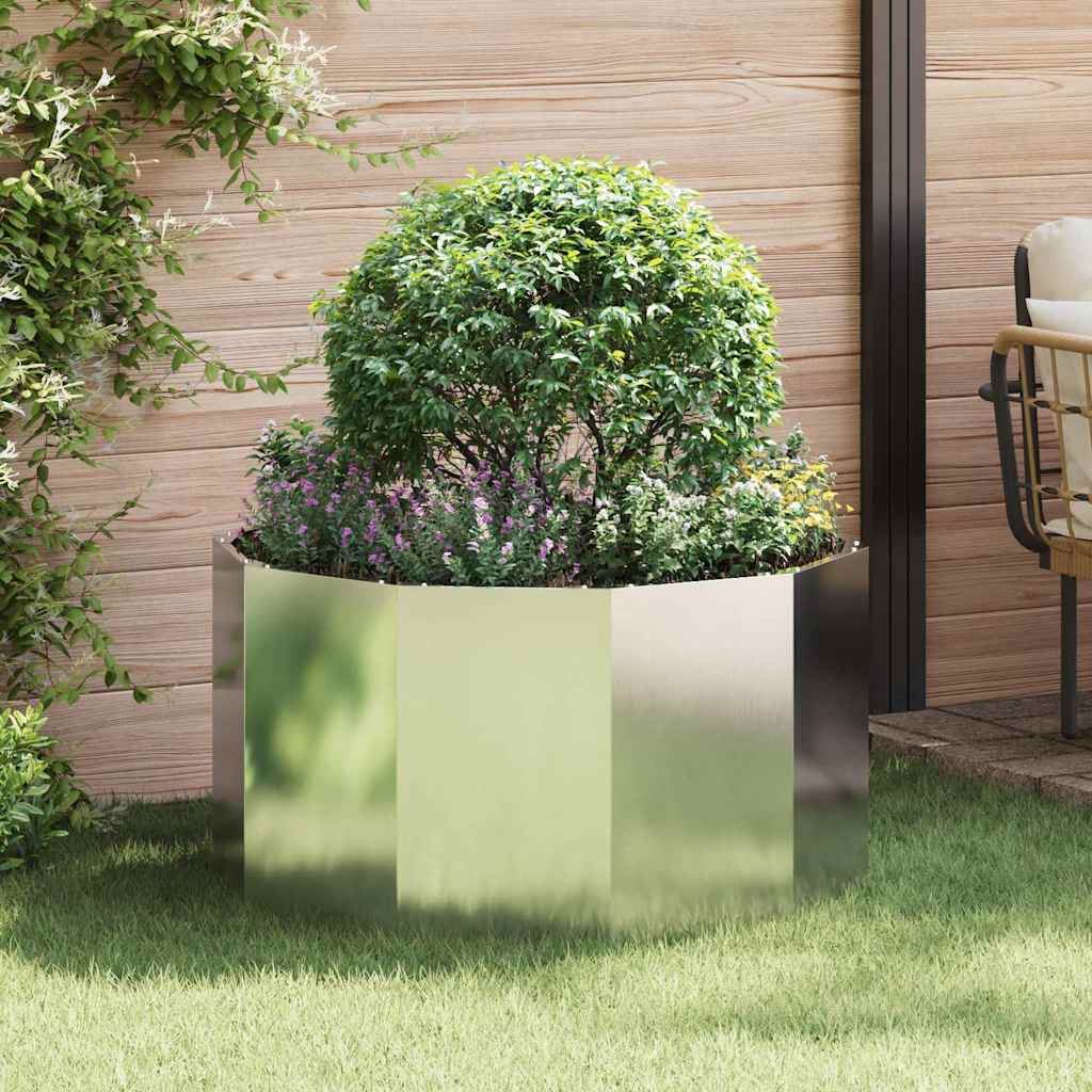 vidaXL Plantenbak Zwart 120 x 120 x 35 cm Staal