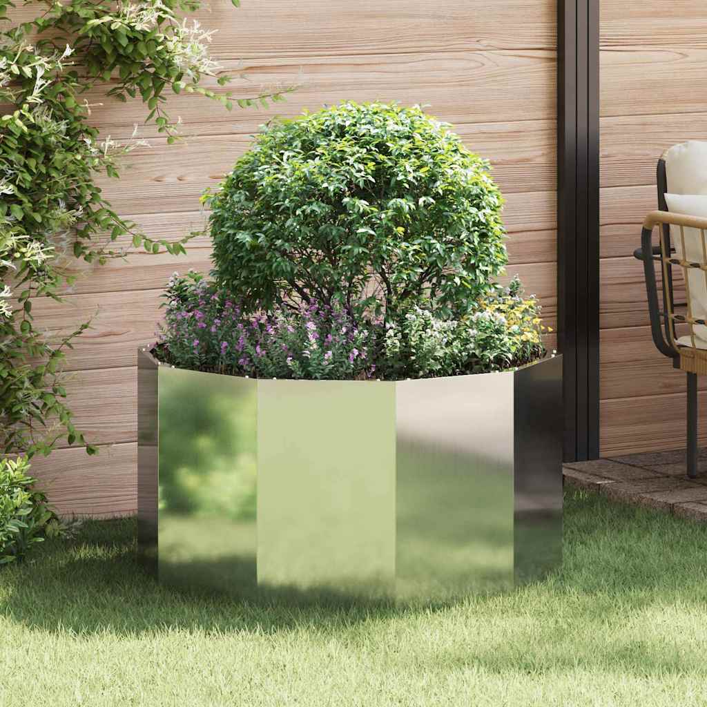 vidaXL Plantenbak Zwart 120 x 120 x 35 cm Staal