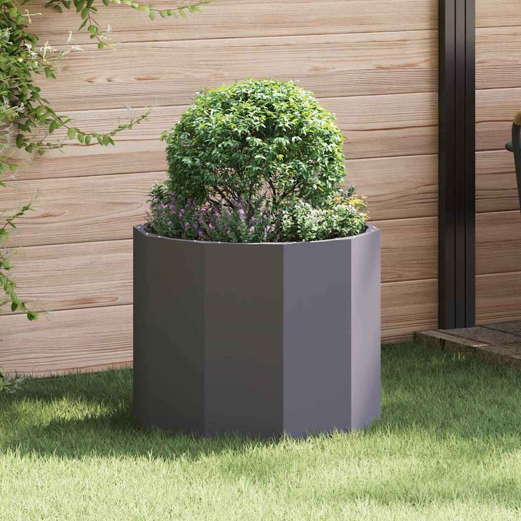 vidaXL Plantenbak Zwart 120 x 120 x 35 cm Staal