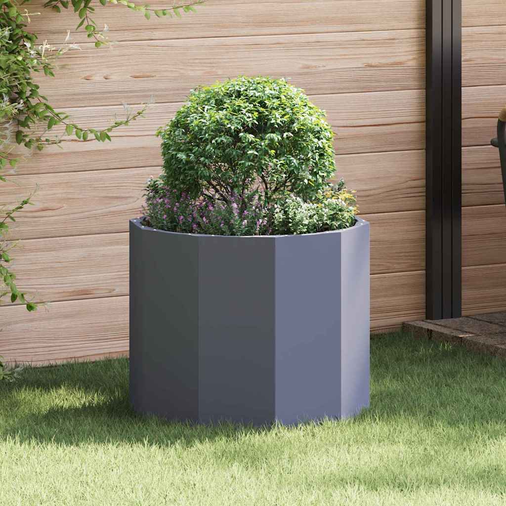 vidaXL Plantenbak Zwart 120 x 120 x 35 cm Staal