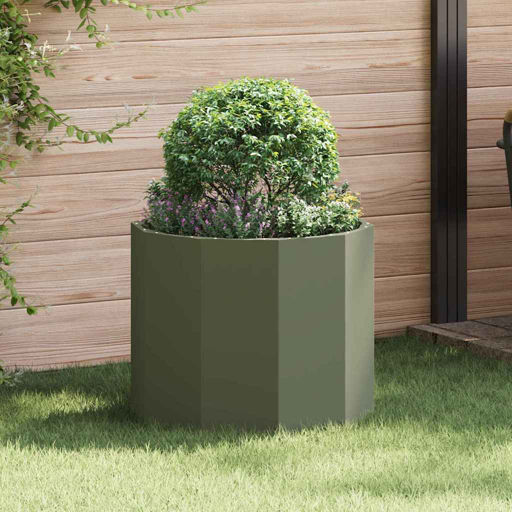 vidaXL Plantenbak Zwart 120 x 120 x 35 cm Staal