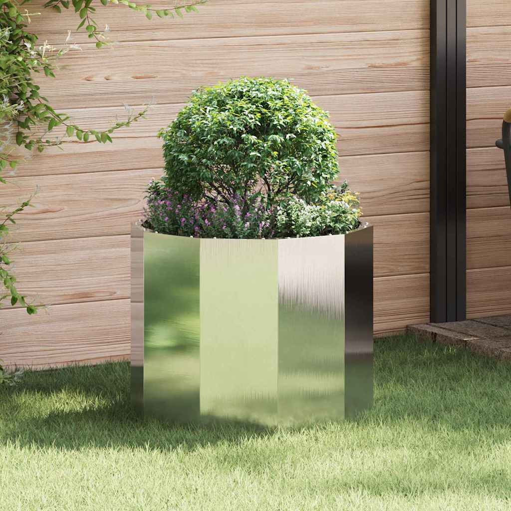 vidaXL Plantenbak Zwart 120 x 120 x 35 cm Staal