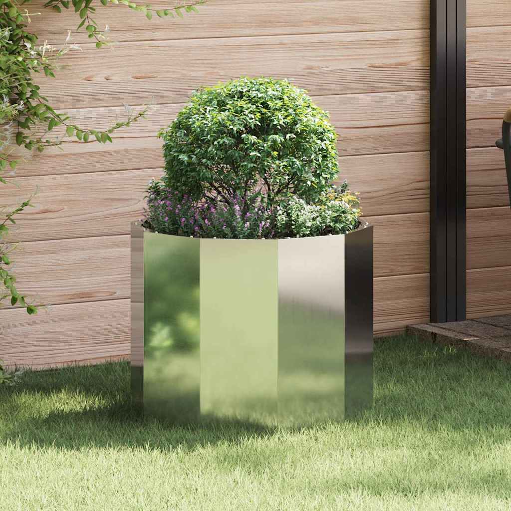 vidaXL Plantenbak Zwart 120 x 120 x 35 cm Staal