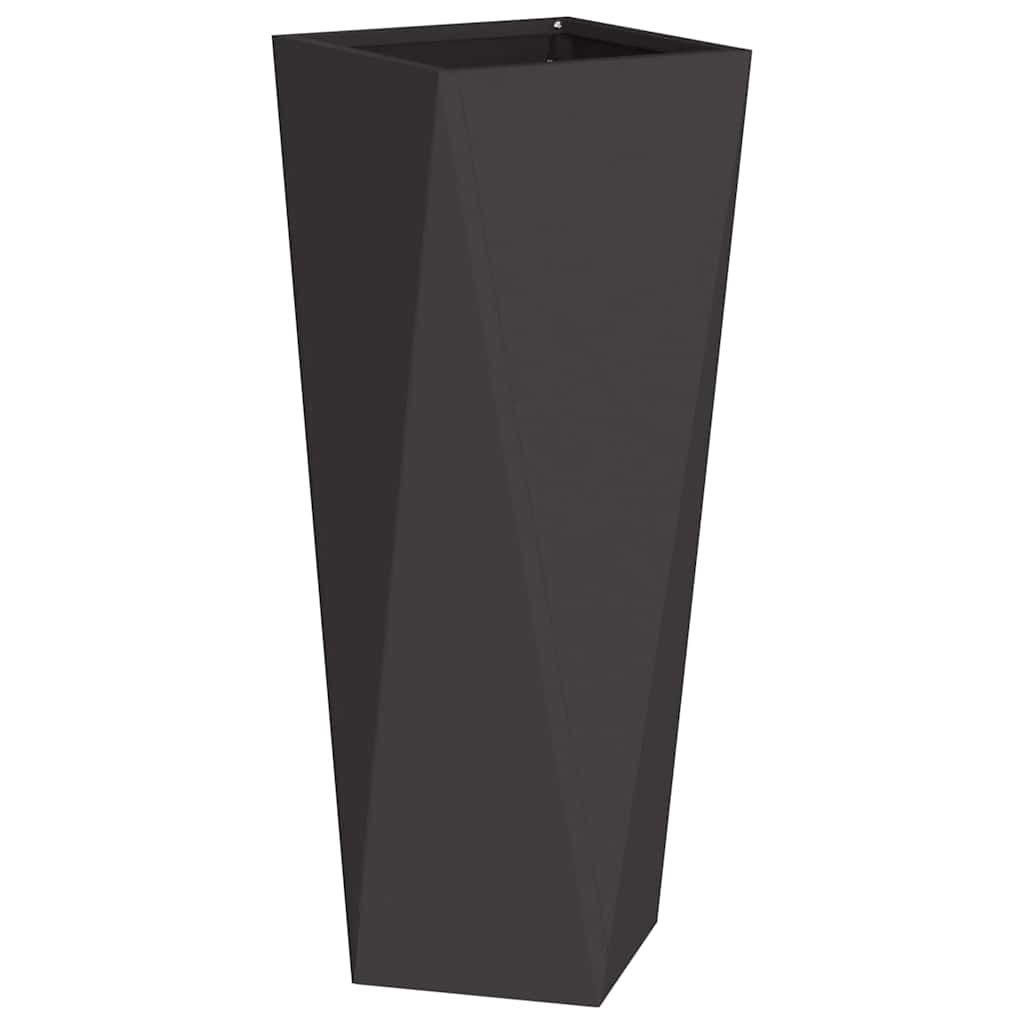 vidaXL Plantenbak Zwart 30 x 30 x 75 cm Staal
