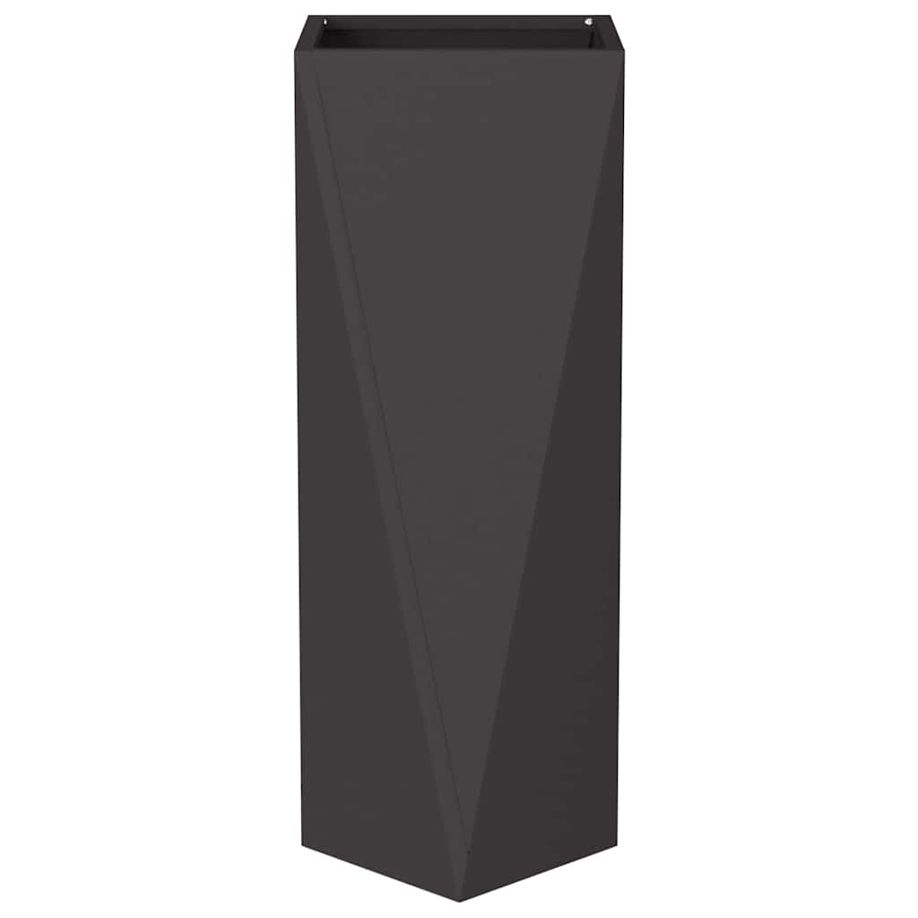 vidaXL Plantenbak Zwart 30 x 30 x 75 cm Staal