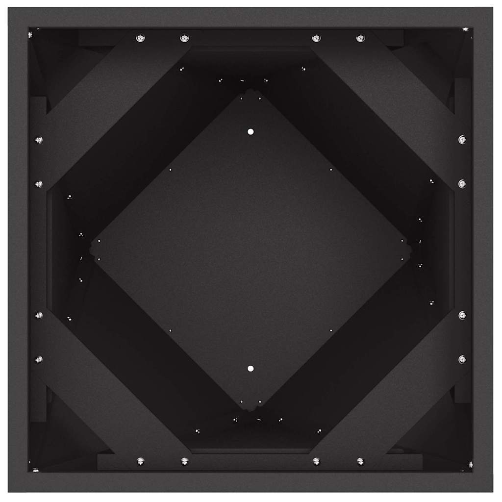 vidaXL Plantenbak Zwart 30 x 30 x 75 cm Staal
